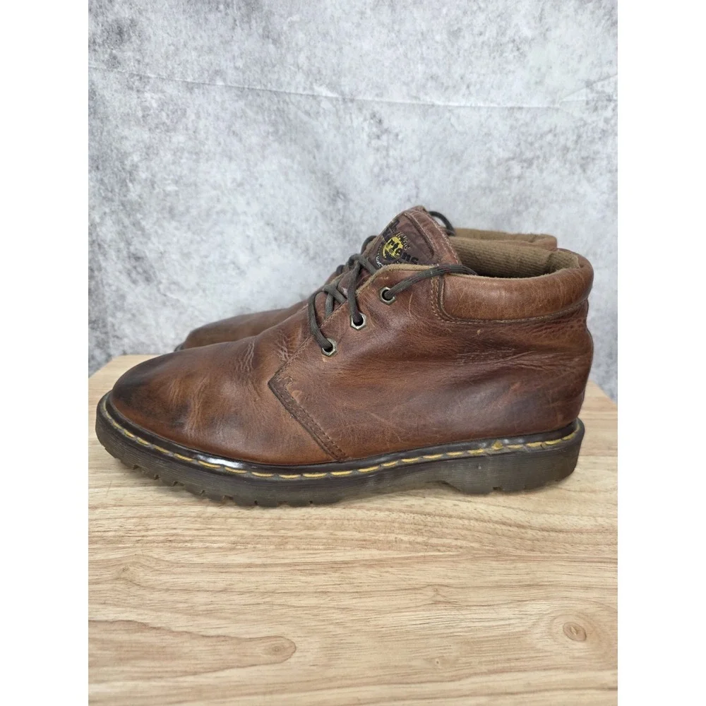 Vintage Dr Martens Chukka Boots Mens US 13 UK 12 Brown Leather England Made 8057